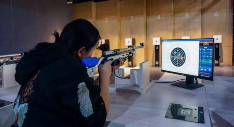 室内互动羽毛球体育馆